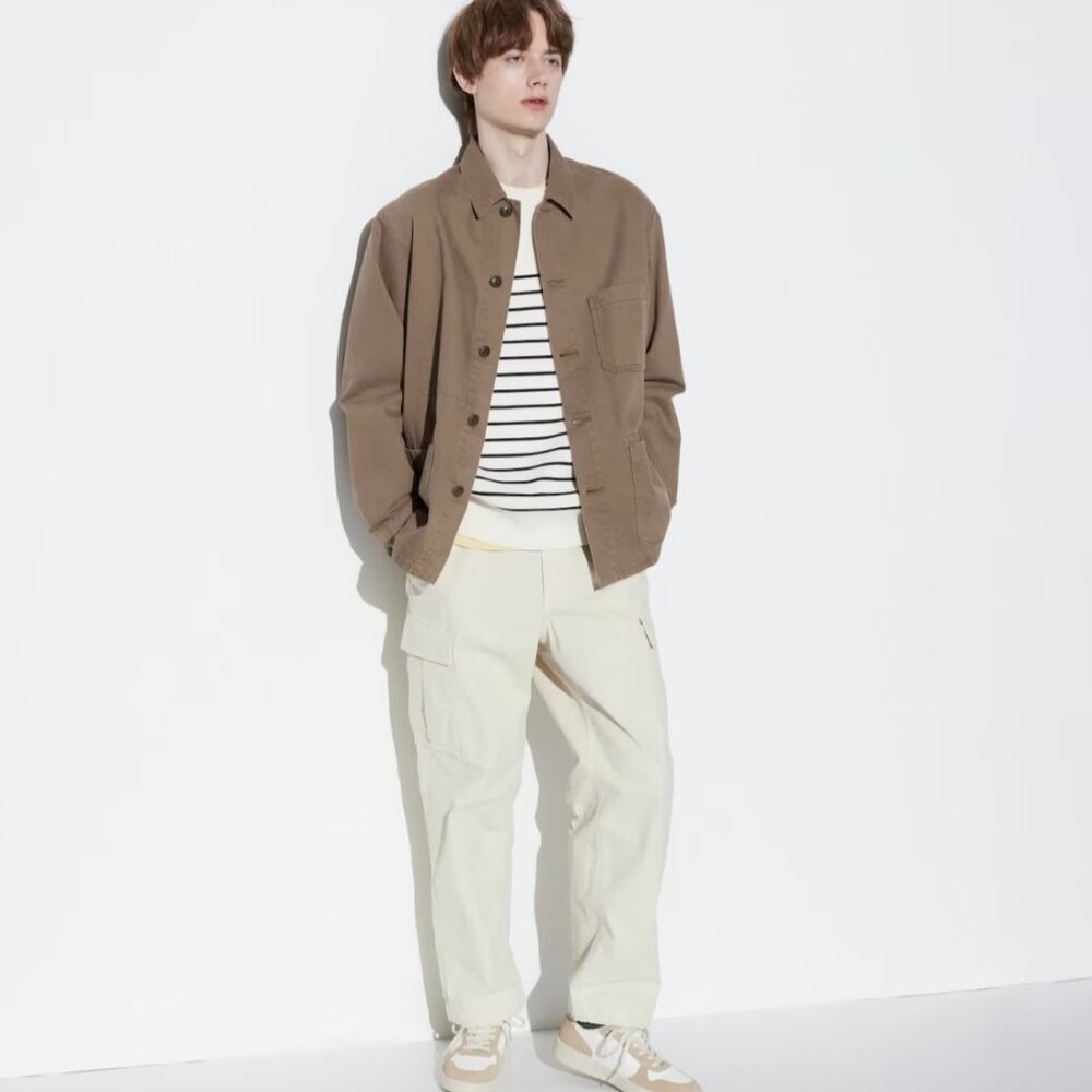 Uniqlo Utility Jacket - Men's, Medium, Brown